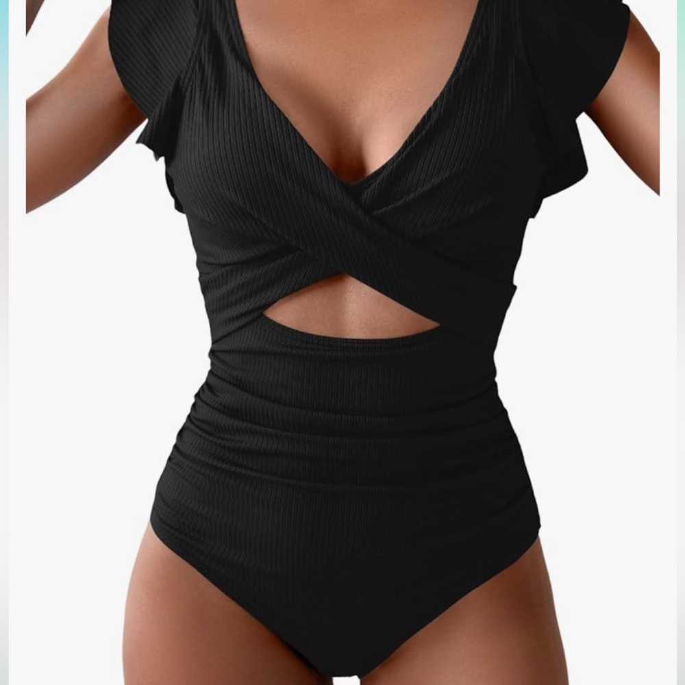 NWT Black One Piece Bathing Suit
